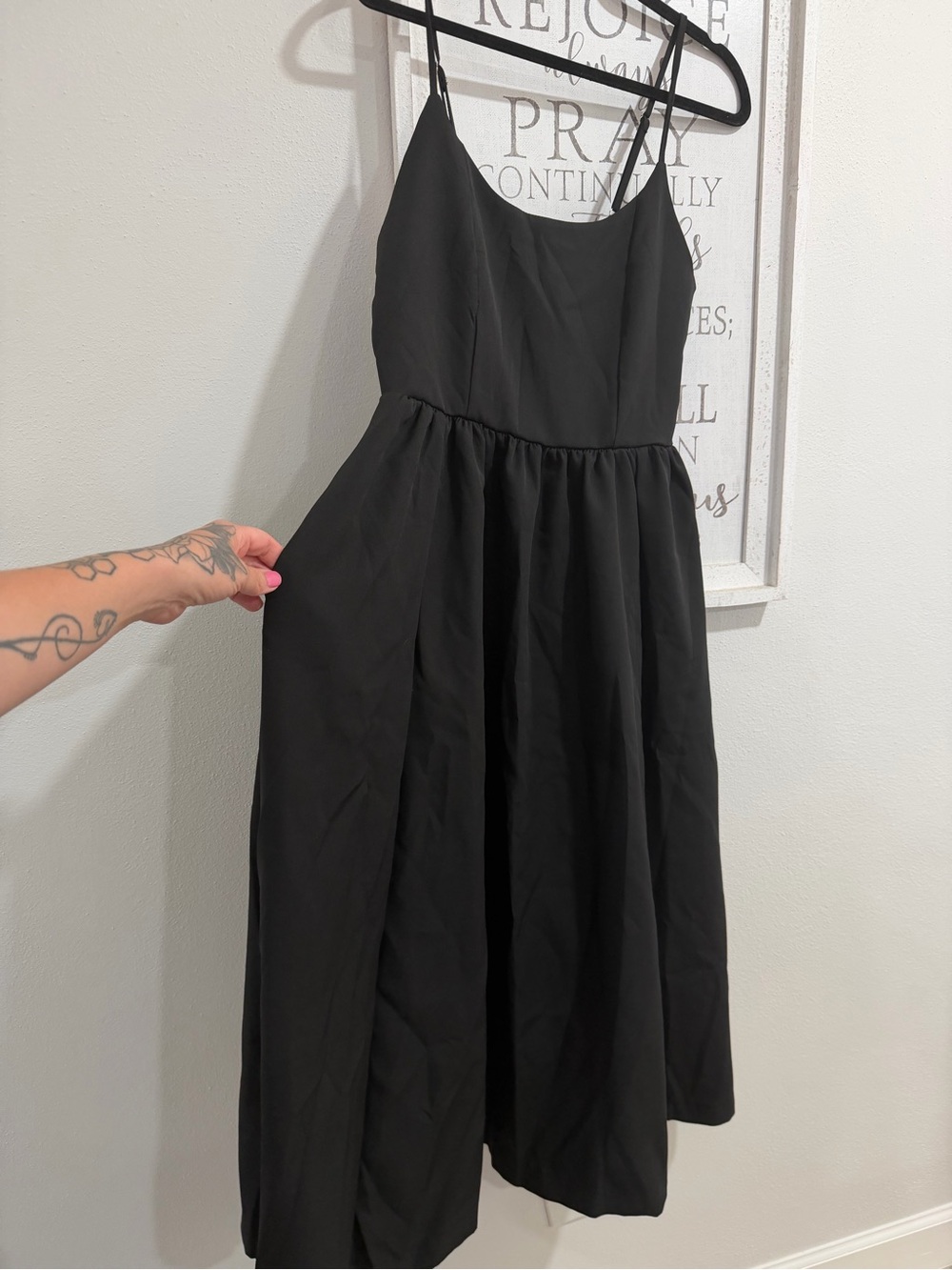Classic Black Spaghetti Strap Dress - Timeless Women's Dress